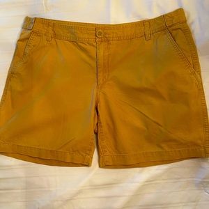 Eddie Bauer size 10 mustard yellow color shorts.